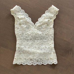 Unique, Elegant Ivory Lace Top